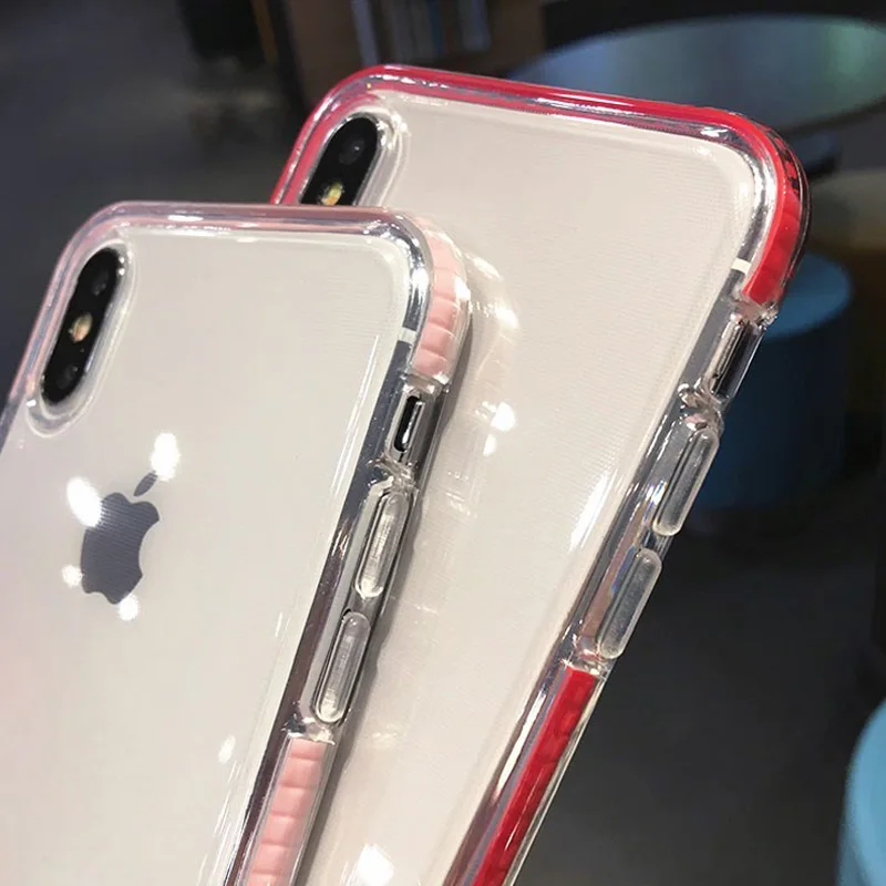 Moskado Soft Shockproof Phone Case For iPhone 7 8 6 6S Plus X XS XR Xs Max Transparent TPU Silicon Back Cover For iPhone X Cases