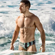 Для Мужчин Полосатый Купальники для малышек с веревкой Брендовые мужские плавки пляжные шорты сёрфинг крепления пикантны