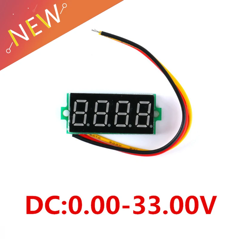 

Digital Ammeter Voltmeter 1PC Mini 0.36 inch DC 0-33V 4 bits Digital Red LED Display Panel Voltage Meter Voltmeter tester