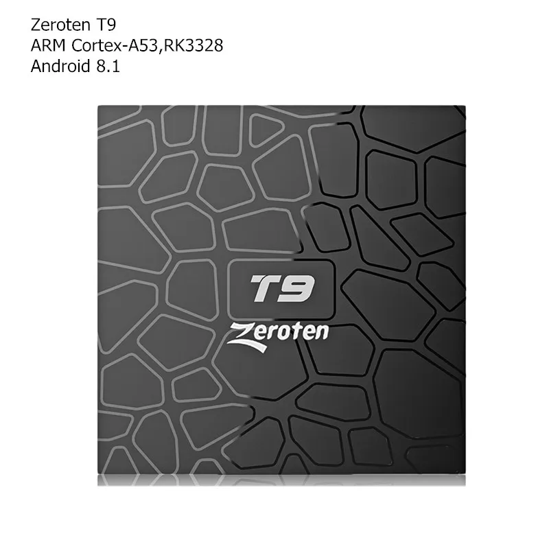 2019 Zeroten T9 Android 8 1 Смарт ТВ приставка Cortex A53 RK3328 4K HD 4 Гб + 64 смарт ARM медиаплеер pk Xiaomi