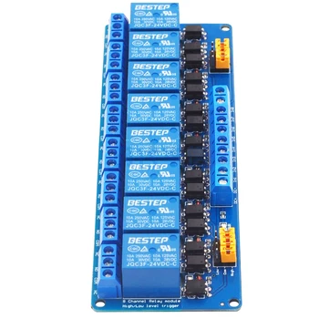 

8 Channel relay Bring Both Light Coupling Isolation Modular Support High Low Level Trigger 3v5v12v24v Module Best Sellers