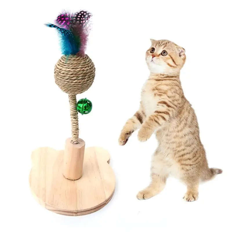 

Cat Teasing Toy Funny Cat Toy Pet Kitten Jump Toy Cat Scratch Board With Bell Pet Interactive Training Education Aid Jump Fun