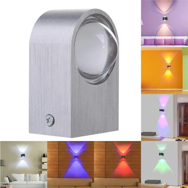 

2W Led Wall Light Wall Mounted Crystal Convex Lens AC85-265V Lamp
