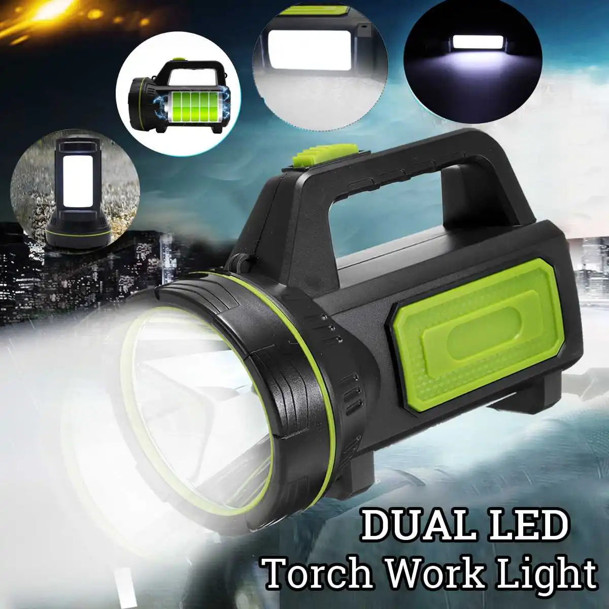 Comprare LED Riflettore Portatile Lanterna Faro Ricaricabile Tenuto In Mano Portatile Ad Alta Potenza di Luce per il Campeggio Esterno