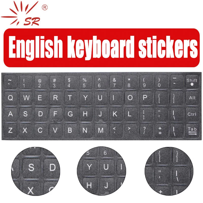 

SR 4 Kinds of English Language Standard Waterproof Keyboard Stickers Layout Button Alphabet For Computer Laptop Accessroies