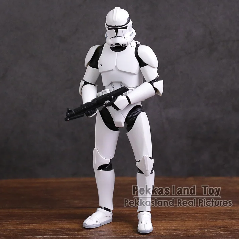 SHF Clone Trooper PHASE II / PHASE I Captain PVC Action Figure Collectible Model Toy