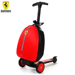 Складной скутер Ferrari FXA45, регулируемый зажим штанги для роста, детский туристический скутер, скейтборд с сумкой для багажа, Спортивная