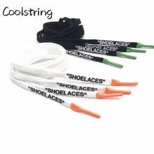 Coolstring Double-sided Printing At The End Of Shoelaces OW The Ten Shoe Laces With Silicon For Sneakers Boots With Zip Tie Logo