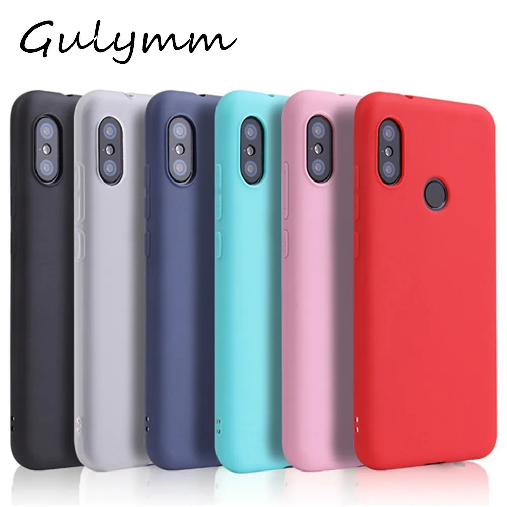 

Silicone Phone Case For Xiaomi Redmi Note 7 Pro Note 7 Global For Redmi 7 Candy Color Cases Plain Back Cover Shockproof Shell