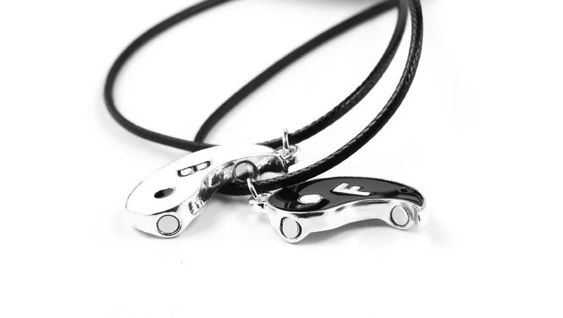 2 шт./компл. модное ожерелье Yin Yang Tai Chi с кожаной цепочкой для лучших друзей Bff