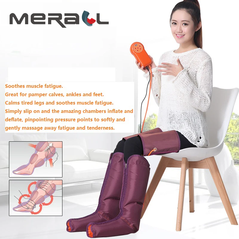 

Multi-Function Beauty Apparatus With Physiotherapy Hand Held Controller- Feet Electric Air Pressure Foot Massager Calves