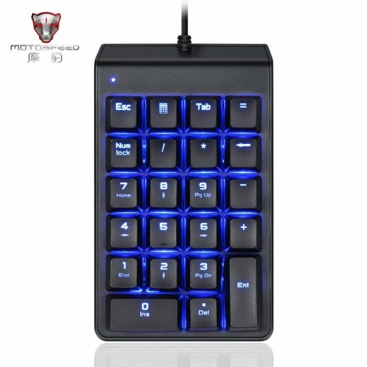 

Motospeed K22 Mechanical Numeric Keypad USB Mini Numpad Wired Red Switch LED Backlight Keyboard For PC Laptop Numerical Key Pad