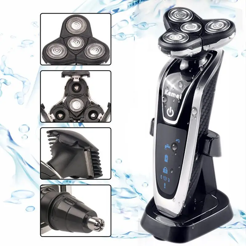 

Four-In-One Multi-Functional Electric Shaver Razor Nose Hair Trimmer Electric Toothbrush Set European Plug Rechargeable Razor