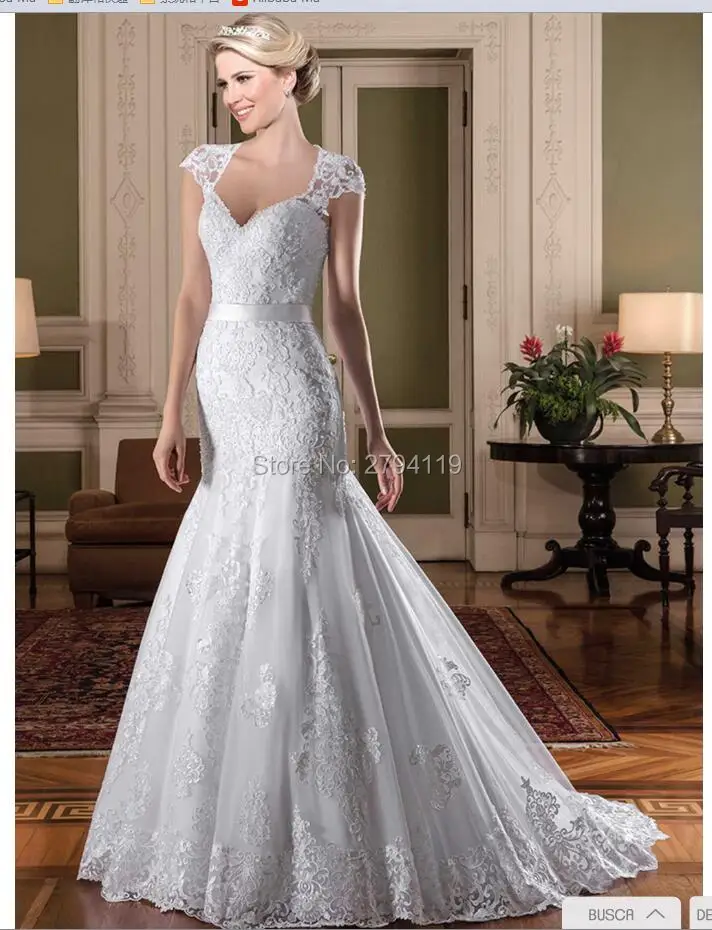 

Mermaid vestido de noiva sleeveless V neck robe de soiree zipper button with Sashes robe de mariee made in China wedding Grow