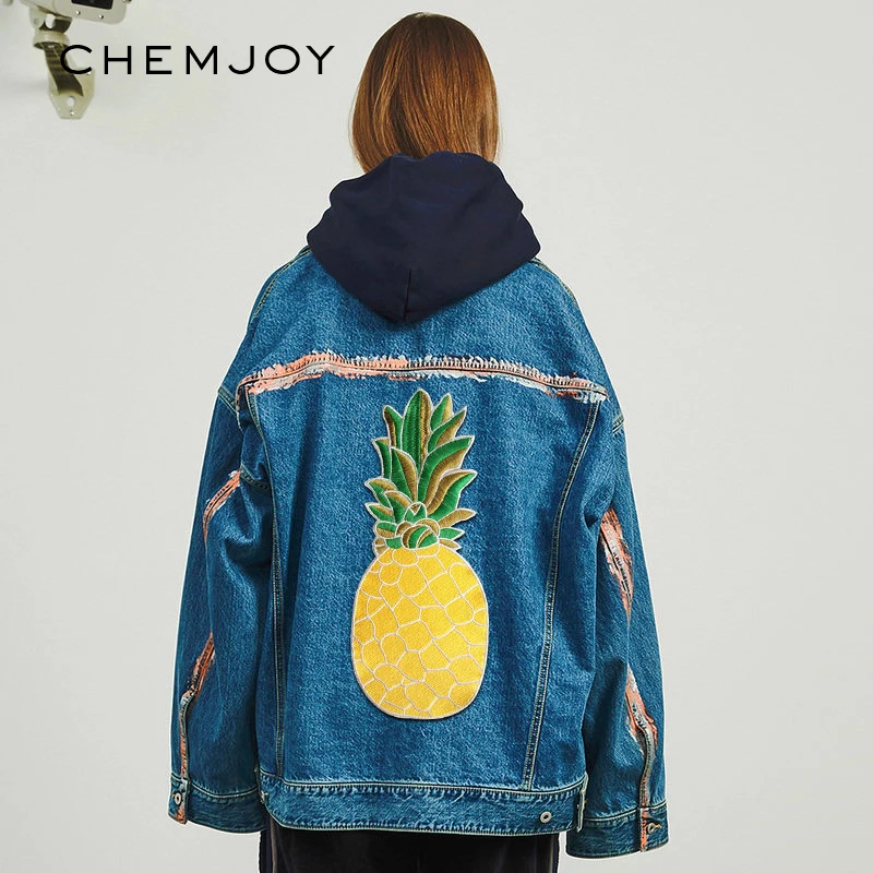 

Pineapple Embroidery Iron on Patch for Clothes Jacket Patches Clothing Sticker Sew on Motif Applique Badges for Backpacks Jeans