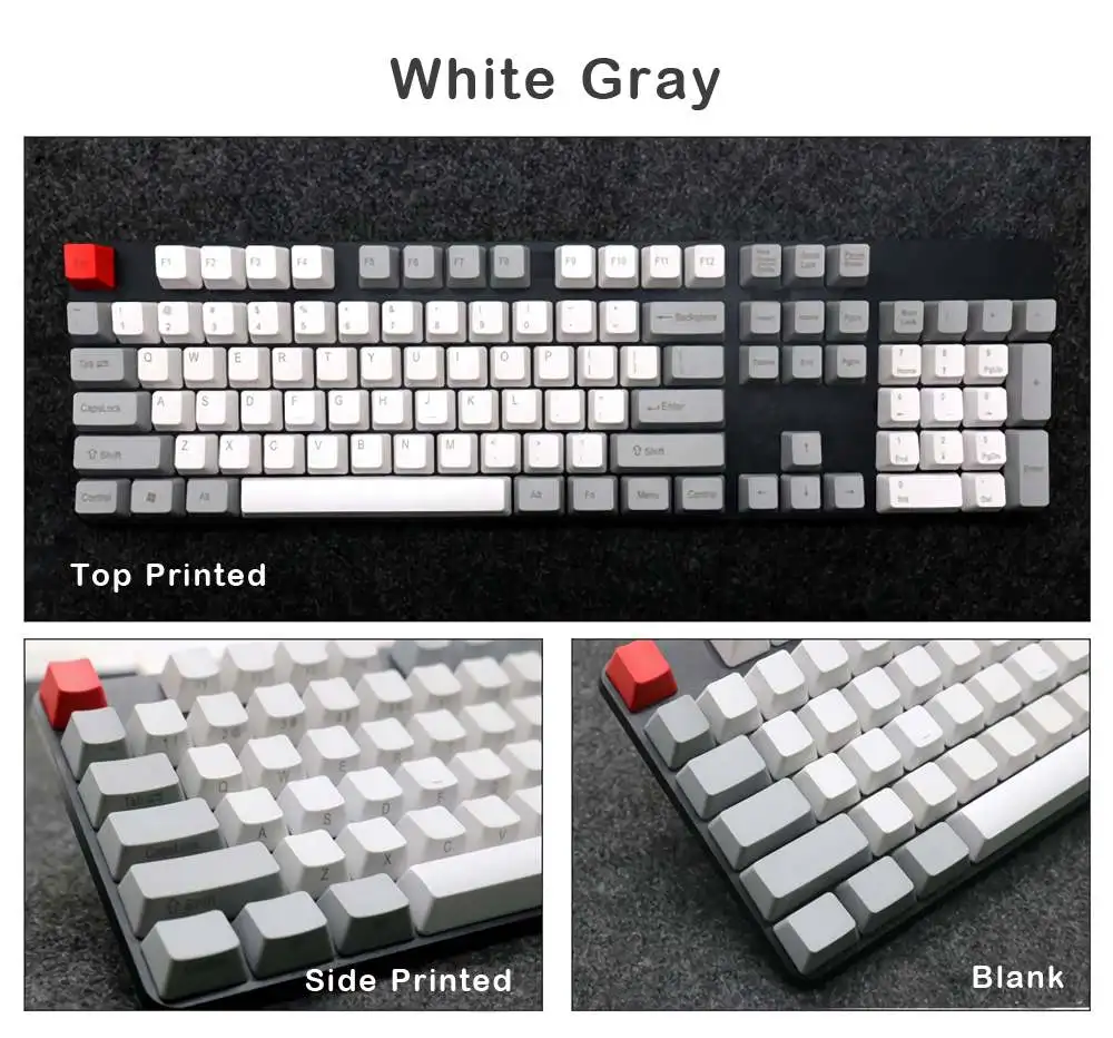  104 Key OEM Profile PBT Thicken Keycaps Keycap Set for Mechanical Keyboard Gaming Keyboard Keycap