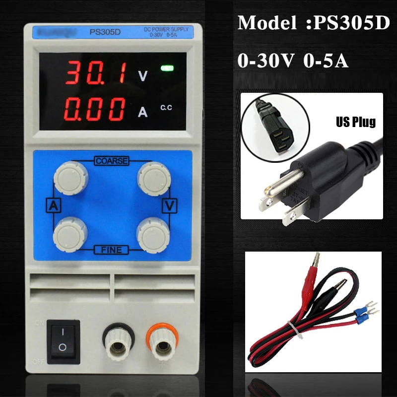 

30V 10A DC Power Supply Adjustable Dual Digital Lab Kits Test High Precision NEW