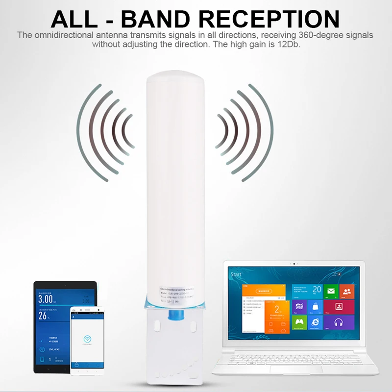 4G LTE WiFi Outdoor Antenna 12dBi external antenna with N female 10m SMA-M connector for Huawei routers Omnidirectional Outdoor