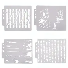 Пластиковый скрапбук граффити форма для рисования DIY Форма для торта, печенья шаблон поздравительные открытки фотоальбом прозрачные штампы шаблон