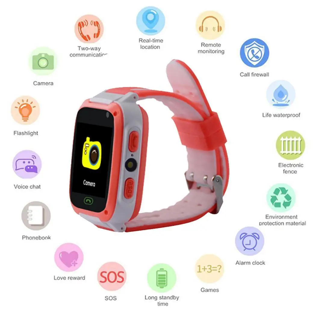 Детские Смарт часы телефон SIM вызов анти потеря USB кабель SOS Универсальный 32 Мб
