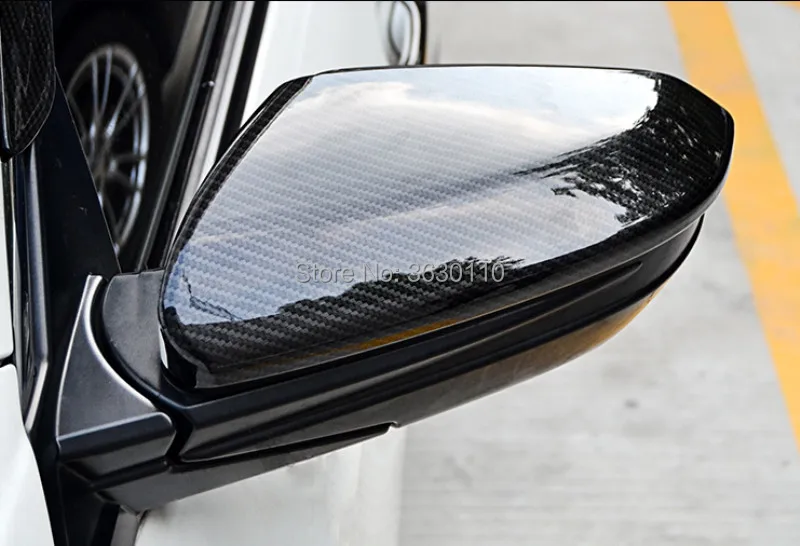 

1Pair 2X Rear Carbon Fiber Style Rearview Mirror Cover Caps for Hond Civic Sedan Coupe 2016 2017 2018 Side Wing Mirror Covers