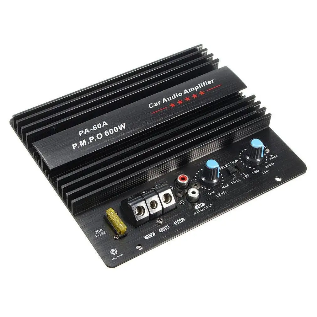 12 V 600 W placa amplificador Mono coche Audio amplificador potente bajo subwoofer Amp Pa-60A 12 V 600 W placa amplificador Mono coche Audio amplificador potente bajo subwoofer Amp Pa-60A