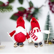 

6 Colors Christmas Angel Girl Ski Pendant Christmas Tree Decoration For Home Xmas Cute Doll Party Decoration Kids Gift Navidad