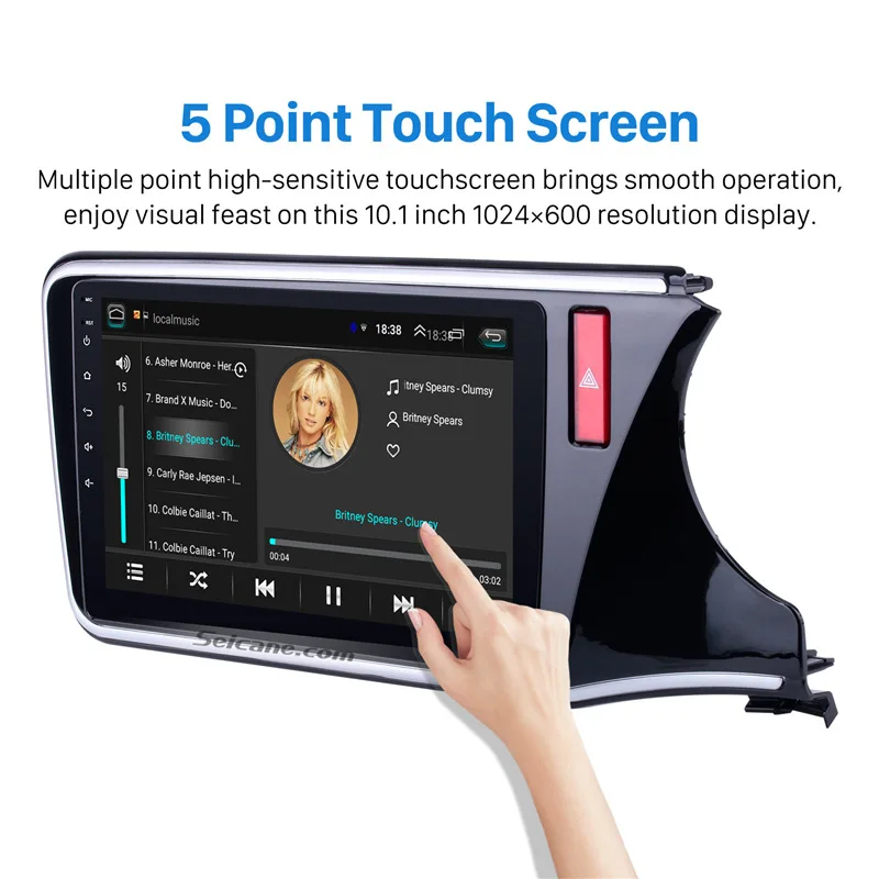 Seicane Android 8,1 10,1 дюймов Автомагнитола для HONDA CITY RHD 2Din головное устройство gps навигация мультимедийный плеер