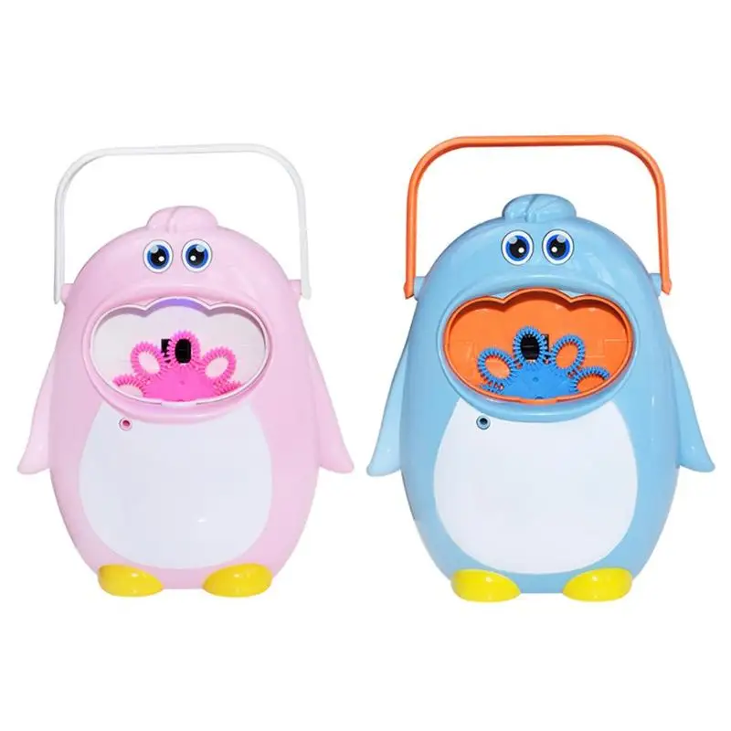 

Penguin Automatic Bubble Baby Bath Toy Outdoor Bubble Blower Maker Swimming Bathtub Soap Machine Toy for Children With Music Toy