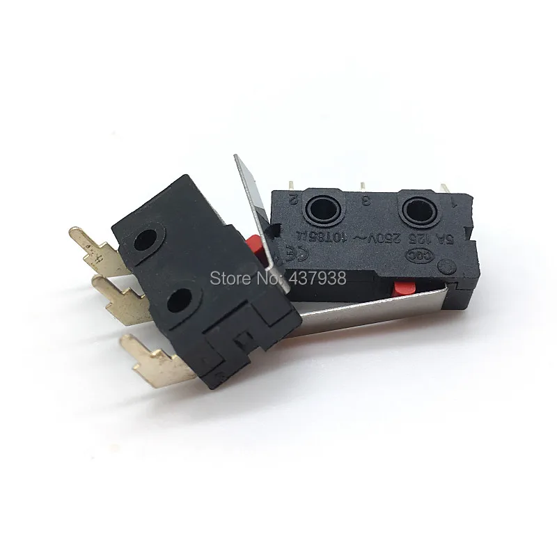 

10pcs Limited Switch 3 Pin Right Angle NO NC 5A 250VAC Micro Switch KW12 With Lever 16MM