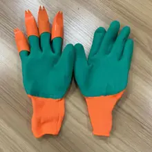 Садовые перчатки для копки и посадки с 4 ABS пластиковыми когтями Садоводство Горячие быстро легко копать и сажать для копания посадки