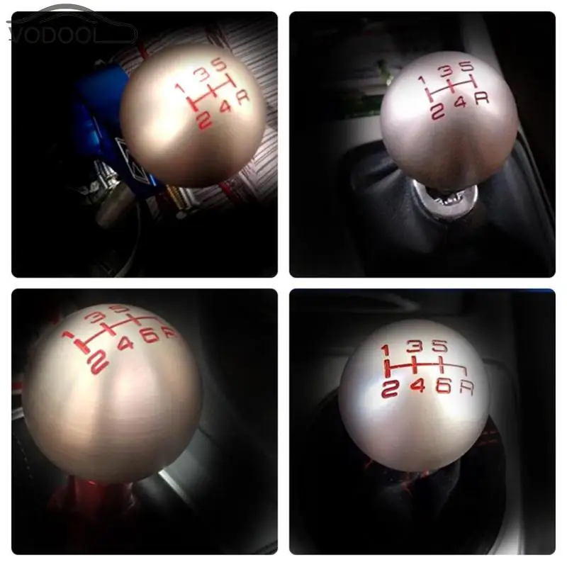 Velocidad de 5/6 ronda de velocidad de cambio de engranaje de mando para Civic Fit Crider Ciimo de transmisión Manual pomo palanca ca con tornillo Velocidad de 5/6 ronda de velocidad de cambio de engranaje de mando para Civic Fit Crider Ciimo de transmisión Manual pomo palanca ca con tornillo