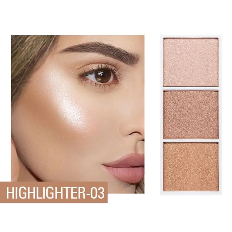 

3-color High-light Repair Disk High Light Shadow Disk Natural Makeup Make-up Tray Brighten Cosmetic Beauty Products