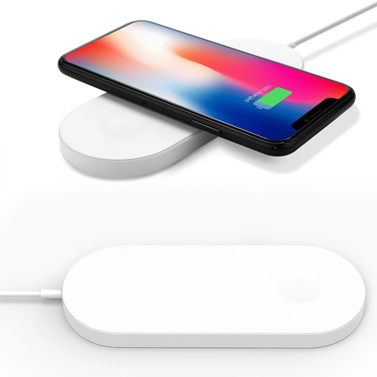 

For IPhone X 8 8plus Wireless Charger Pad Fast Charging For IWatch 3 2 QI Charger For Sumsang S6 S7edge S8 S8P AirPower