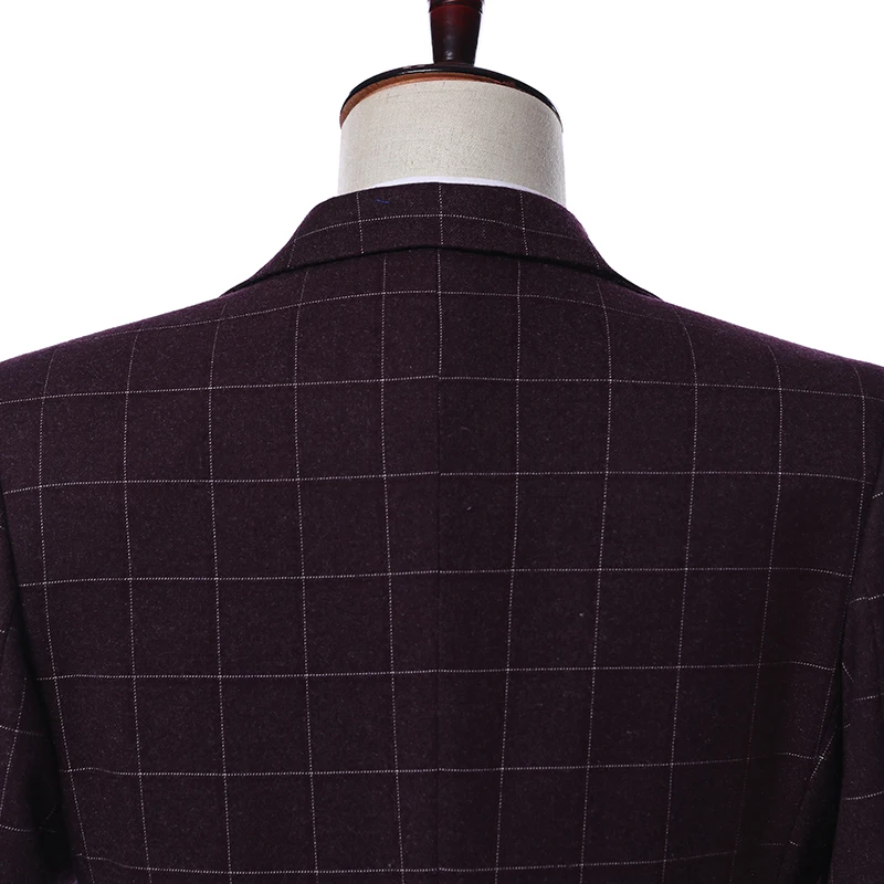 2019 элегантный брендовый дизайн Terno Slim Fit 3 штуки шерстяные деловые мужские