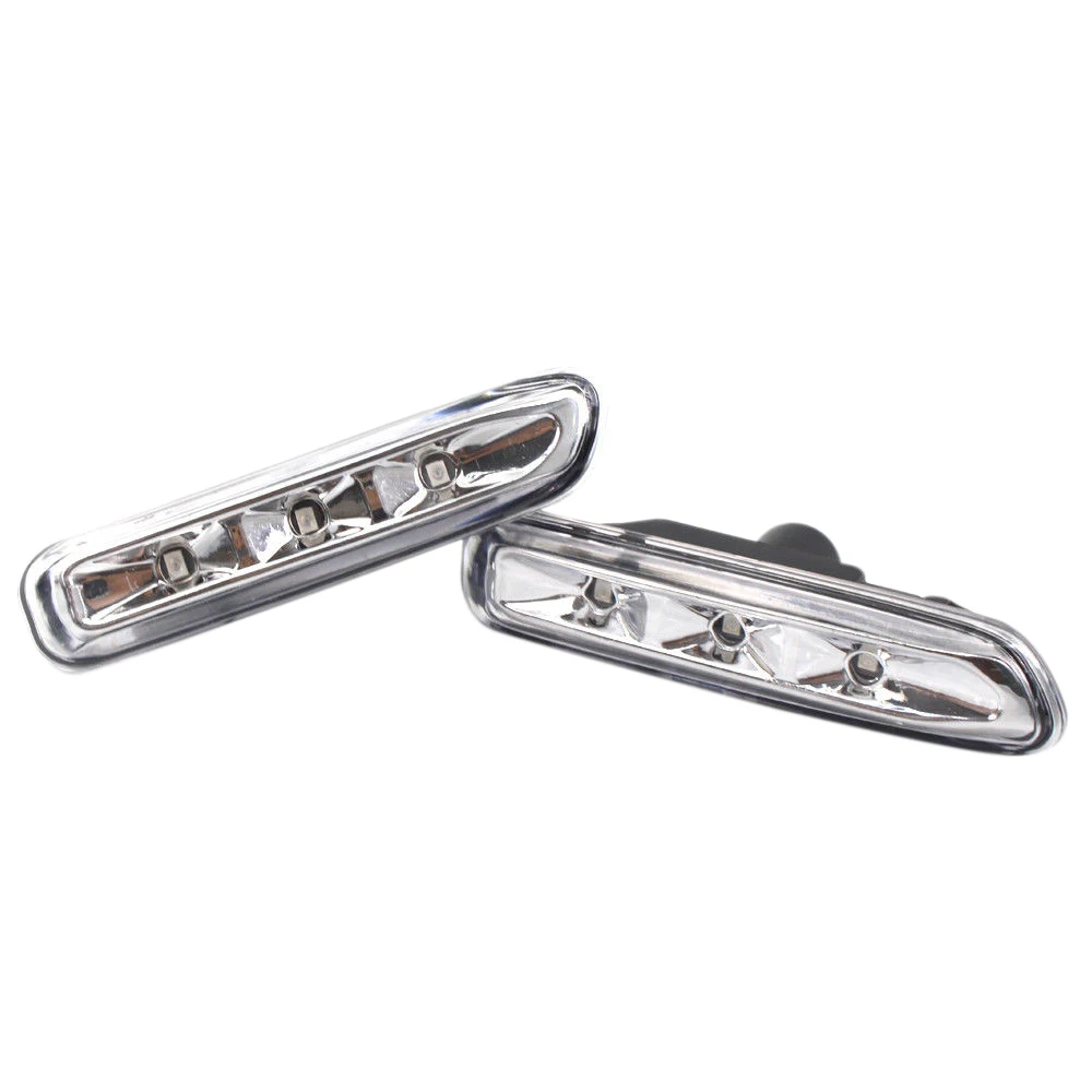 

2 Pcs Clear Lens LED Side Marker Car Lights For BMW 3 Series E46 4Door 1999~2001