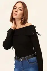 Trendyol Carmen свитер с вырезом черный свитер TOFAW19FV0020