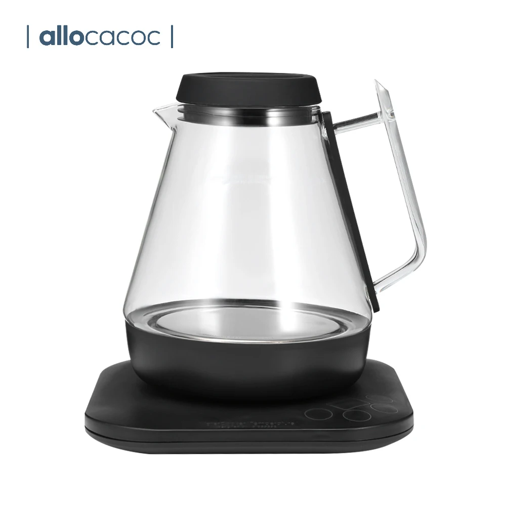 Allocacoc 1.3L умное стекло электрический чайник приложение/Голосовое управление прочный светодиодный дисплей контроль температуры чайник