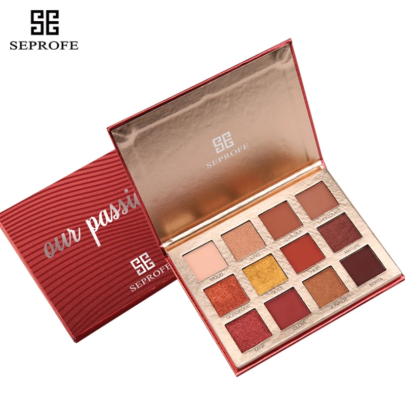 

Seprofe 12 Colors Shimmer Eyeshadow Pallete High Gloss Foundation make-up Palette Matte Blush Eye shadow Palette cosmetics