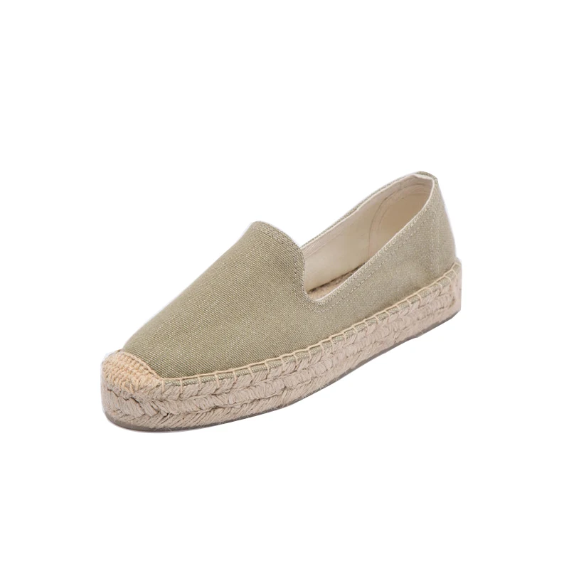 Épaisses Pêcheur Faites Femmes 2019 Semelles Dzym pink Tissé La Appartements blue Toile Black Main Lin D'été Espadrilles À Chanvre khaki Chaussures Zapatos black Mocassins Cool Mujer CBexdo