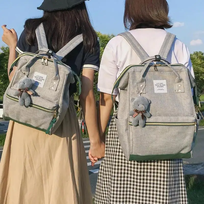 Женский рюкзак с медвежонком в консервативном стиле, ткань Оксфорд, дорожная школьная сумка для девочек, дорожные сумки на плечо