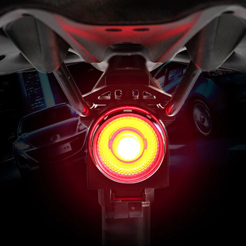 

Start/Stop Brake Sensing IPx5 Waterproof LED Charging Cycling Taillight Long Time Lamp Bicycle Flashlight Bike Rear Light