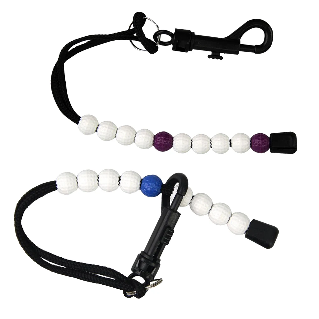 

2pcs Golf Stroke Beads Score Counter Counting Bracelet Scorer Bag Tag Golfing Training Aids
