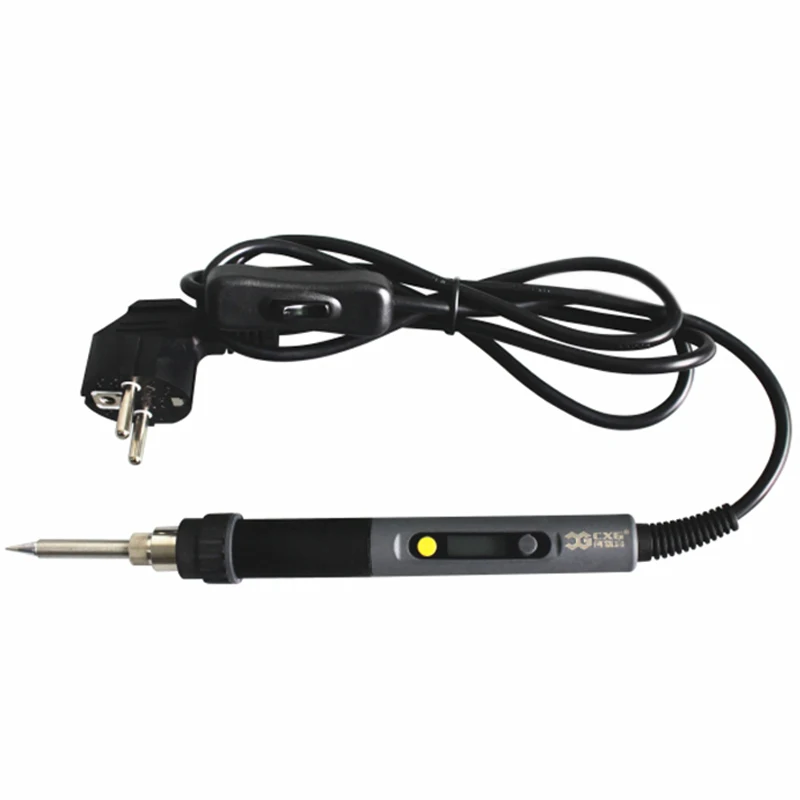 

Cxg C60W Electric Soldering Iron Lcd Adjustable Temperature Welding Solder Station Heat Pencil 2Pcs Tips Soldering Iron