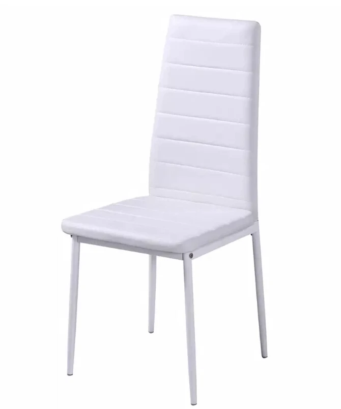 VidaXL 5pcs. Dining Table Set Black And White 105 X 60 X 74 Cm (L X W X H) Black Table And 4 White Chairs