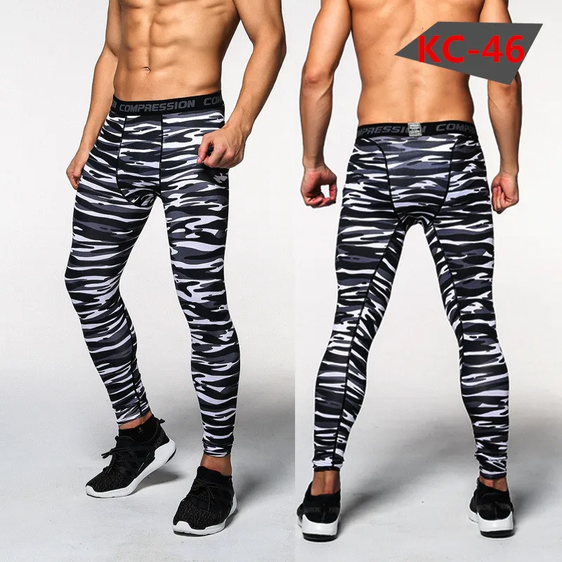 New Camouflage Compression Pants Men Fitness Tights Cossfit Mens Joggers Bodybuilding Leggings High Elasticity Skinny Leggings