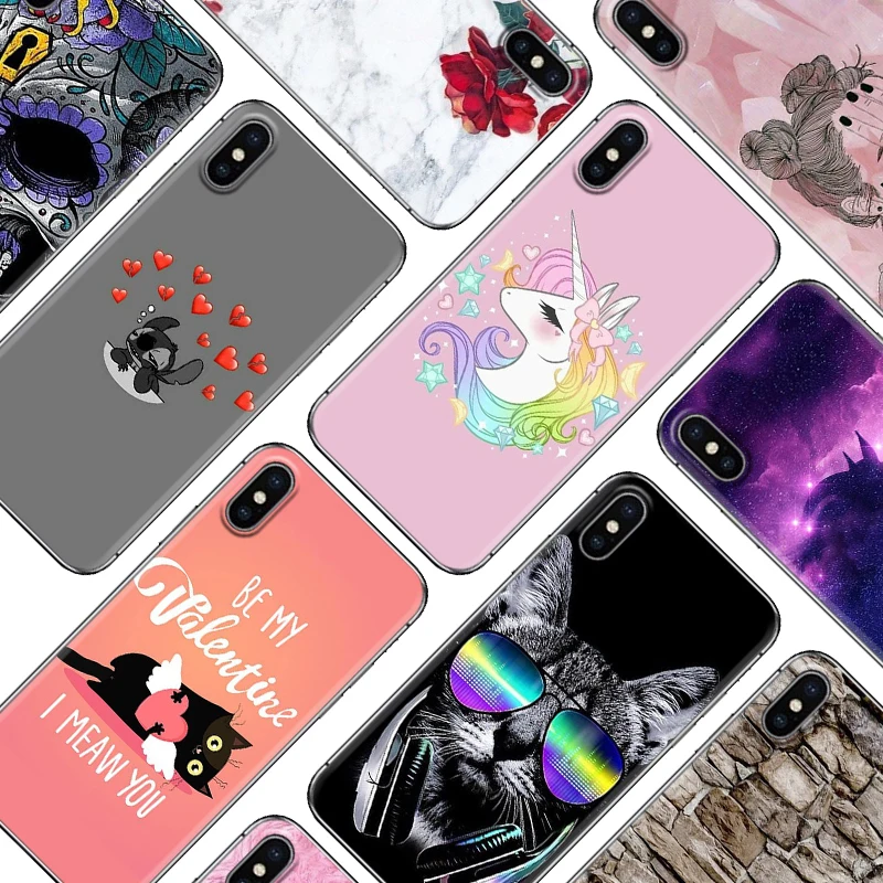 Back Phone Cover Ins Series For Xiaomi Mi8/ Mi8 Lite/ Max 3/ 4X/ 5/ Note 6A Stylish Painted TPU Silicone Soft Case |