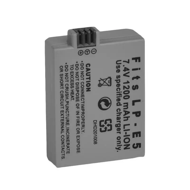 2 шт. LP E5 1200 mAh литий ионные аккумуляторы Зарядное устройство Adapter Kit для Canon EOS