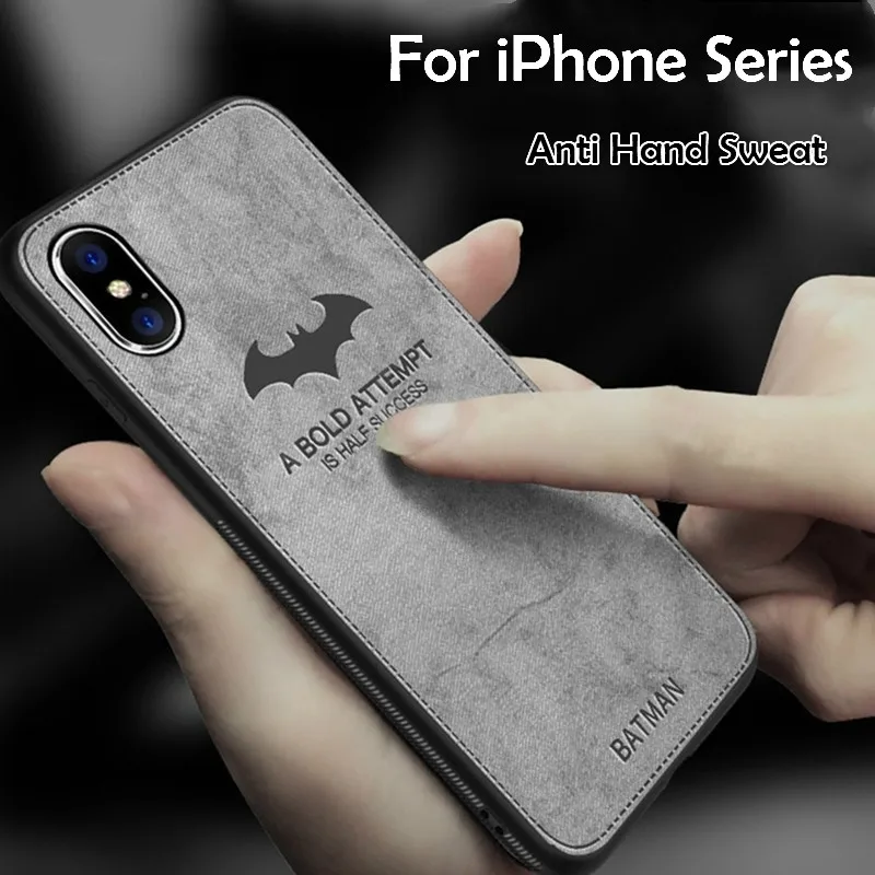 

Bat Deer Pattern Cloth Phone Case For iphone 6 6S 7 8 Plus Ultra Thin Silicone Cover For iphone X XS Max XR Soft Edge Cover Capa