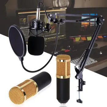 

BM800 Studio Live Streaming Broadcasting Recording Condenser Microphone Professional Hanging Microphone Kit Very Low Self Noise
